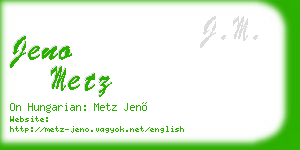 jeno metz business card
